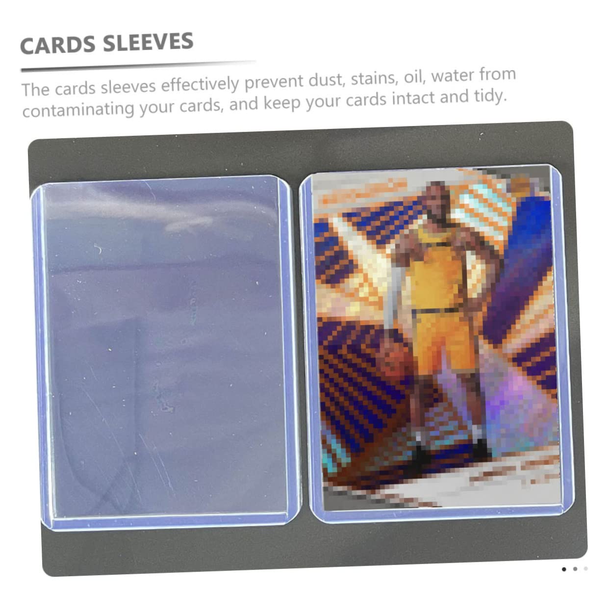 Bustine Protettive 100 Pezzi per Carte da Gioco in Pvc Trasparente Riutilizzabili Design Apertura Superiore per Giochi da Tavolo e Collezioni
