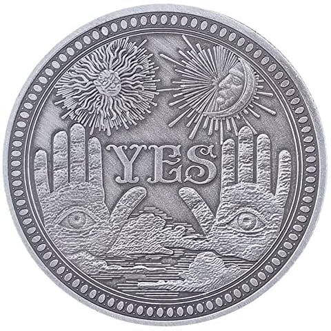 Yes No Challenge Coin Collector's Medallion Souvenir Decision Maker - Silver Cover