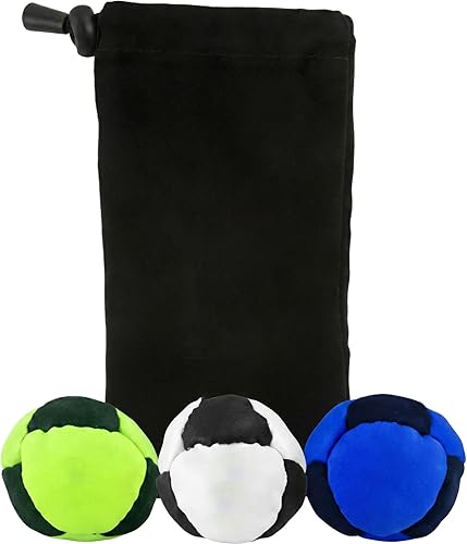 HYYGOCCTV Knitted Soccer Footbags Hacky Dirt Bag Set Hand-Made Knitted Footbag S