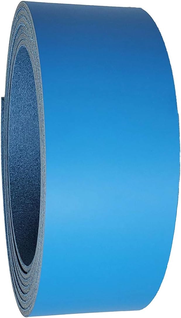 1.25 Inch Wide Leather Straps Ultra Blue - Latigo Leather Straps up to 96 Inch Long – 6-7 oz. (2.4 – 2.8 mm) Latigo Leather Strips by Pitka Leather (1.25" x 72")