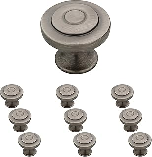 Franklin Brass P29526K-904-B, 1-1/4-Inch Geary Kitchen Cabinet Hardware Knob, Heirloom Silver, 10 Pack