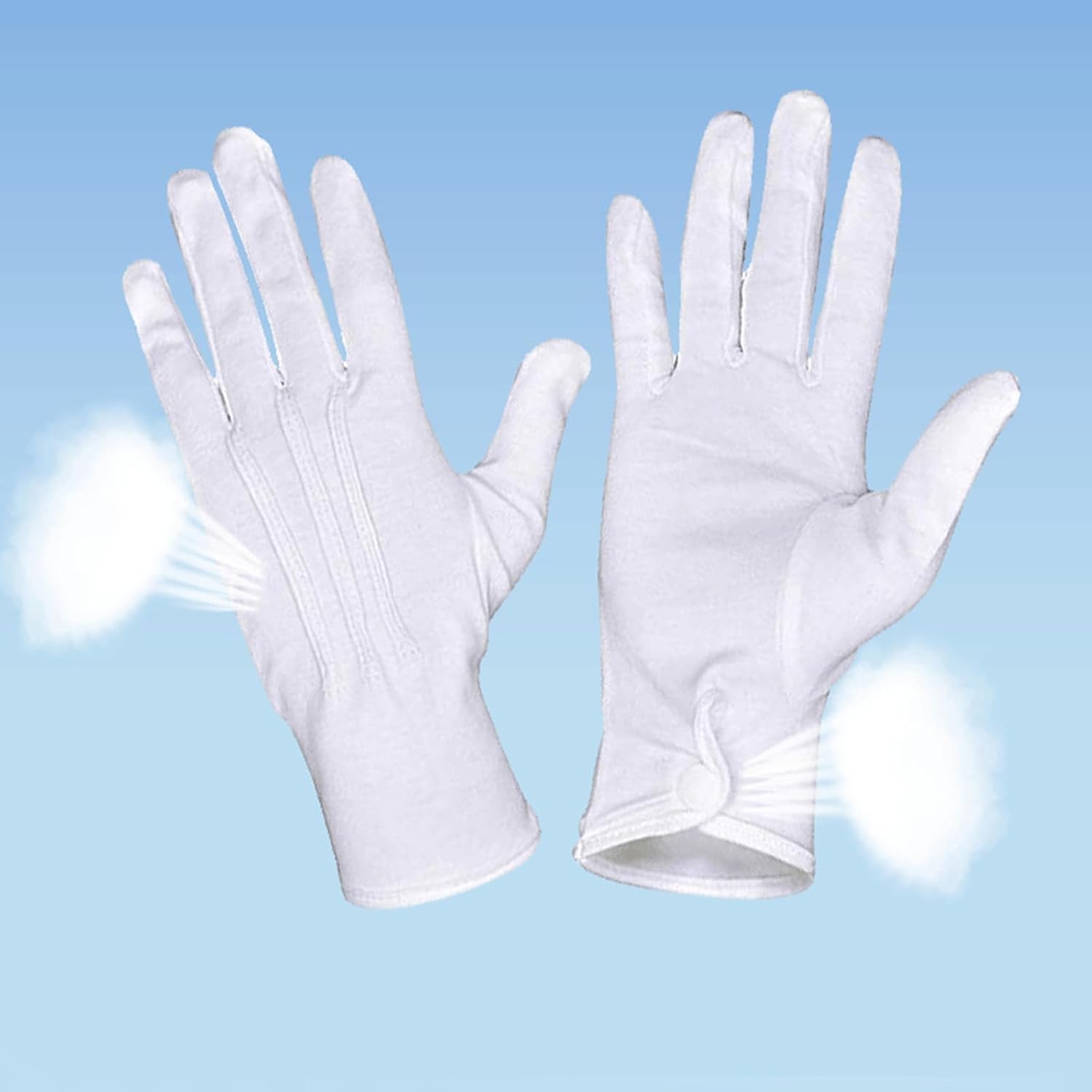 Adult White Gloves for Ceremony School Boys and Girls White Elastic Gloves for Dress Etiquette Gloves Stage Performances