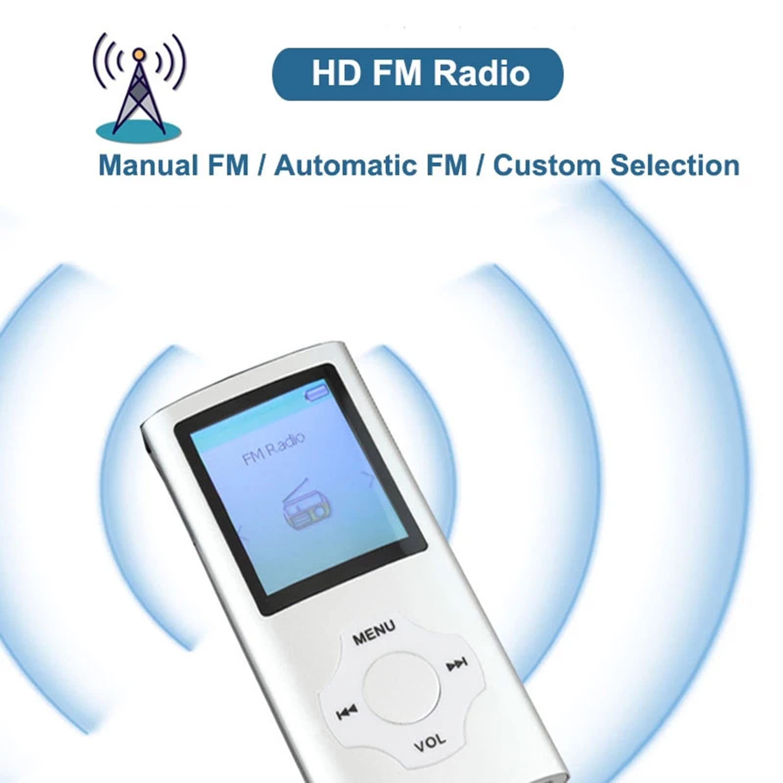 Odtwarzacz MP3 MP4, karta Micro SD TF Smukły klasyczny cyfrowy ekran LCD 1,8 '' Mini port USB z radiem FM, nagrywaniem głosu,Orange,32GB