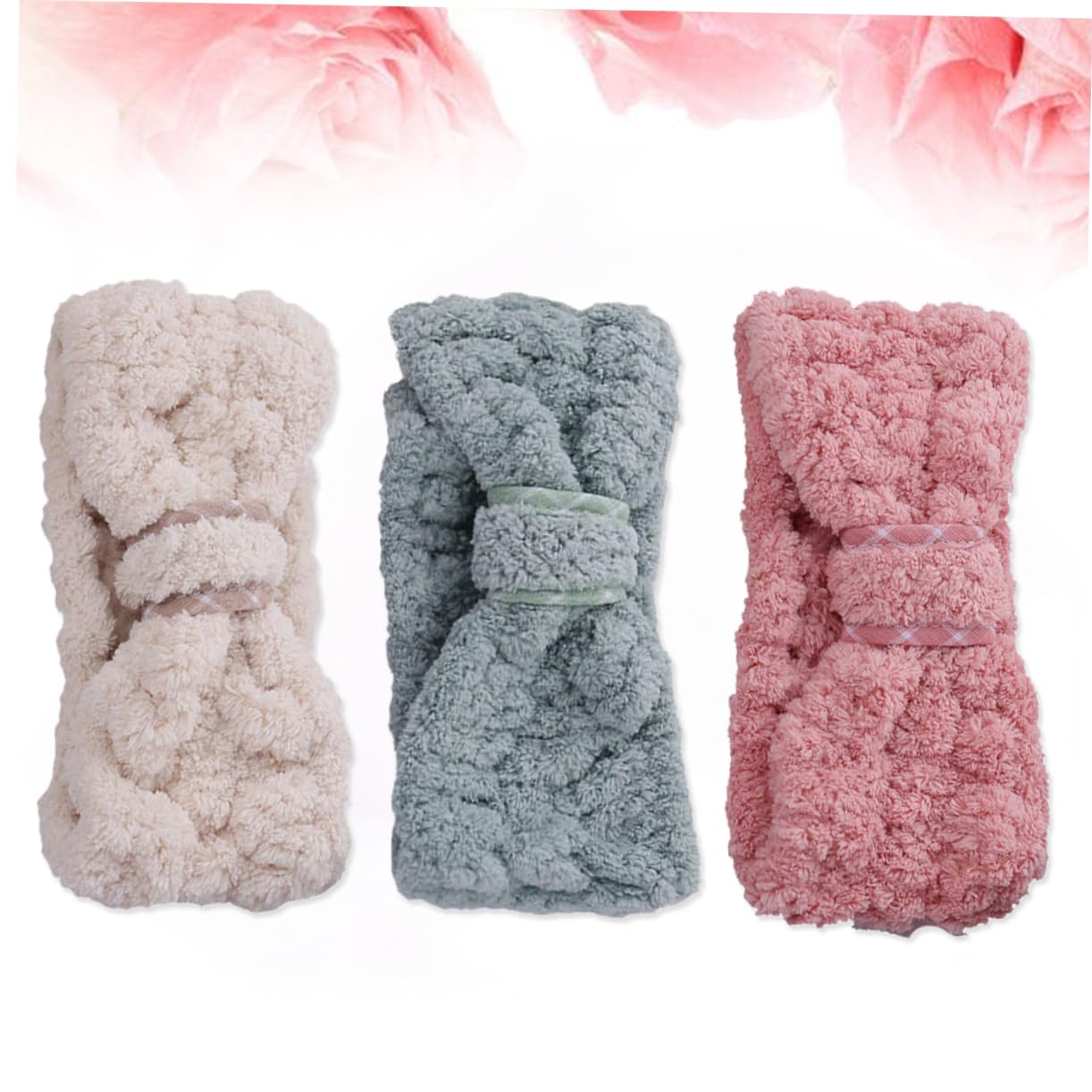DOITOOL 9stücke Teiliges Fleece Stirnband Für Damen Elastische Sport Und Kosmetik-haarbänder Mit Schleifen-design Für Yoga Duschen Und Make-up Farbe Zufällig