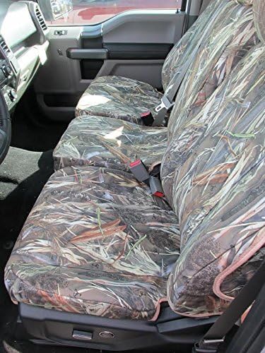 Durafit Seat Covers, Impermeable DRT Camo Endura compatible con Ford F150 XLTLariat 2015-2021, banco dividido delantero 402040, apertura de 20