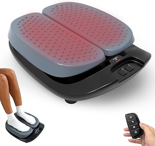 Foot Massager for Neuropathy FSA HSA Eligible, Adjustable Vibration Foot Massager with Heat & Remote Control, Electric Feet Massager for Legs Circulation, Plantar Fasciitis Pain, Stress Relief