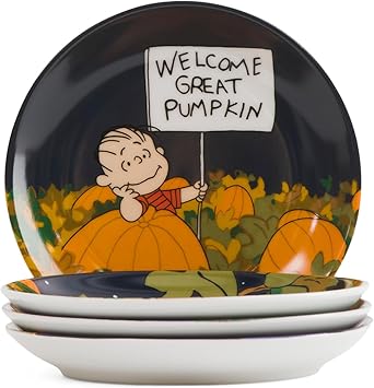 Zrike Brands Peanuts The Great Pumpkin Halloween Appetizer Plates