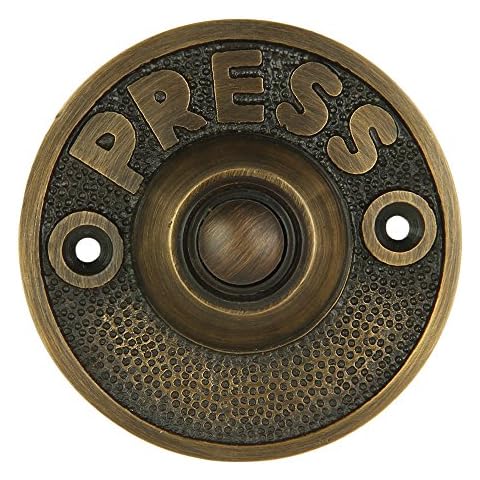 A29 Antique Brass Wired Doorbell Button Cover