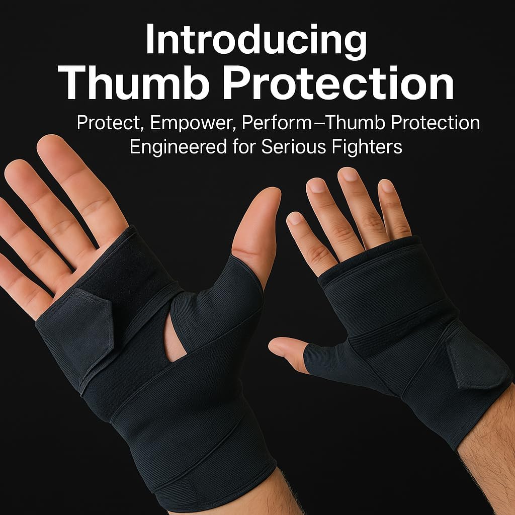 Quickrap Elastic Boxing Hand Wrap Gloves with Thumb Loop Protection – Knuckle, Wrist & Thumb Support Inner Gloves for Boxing, MMA, Muay Thai & Kickboxing – Training Wrap Gloves for Men & Women