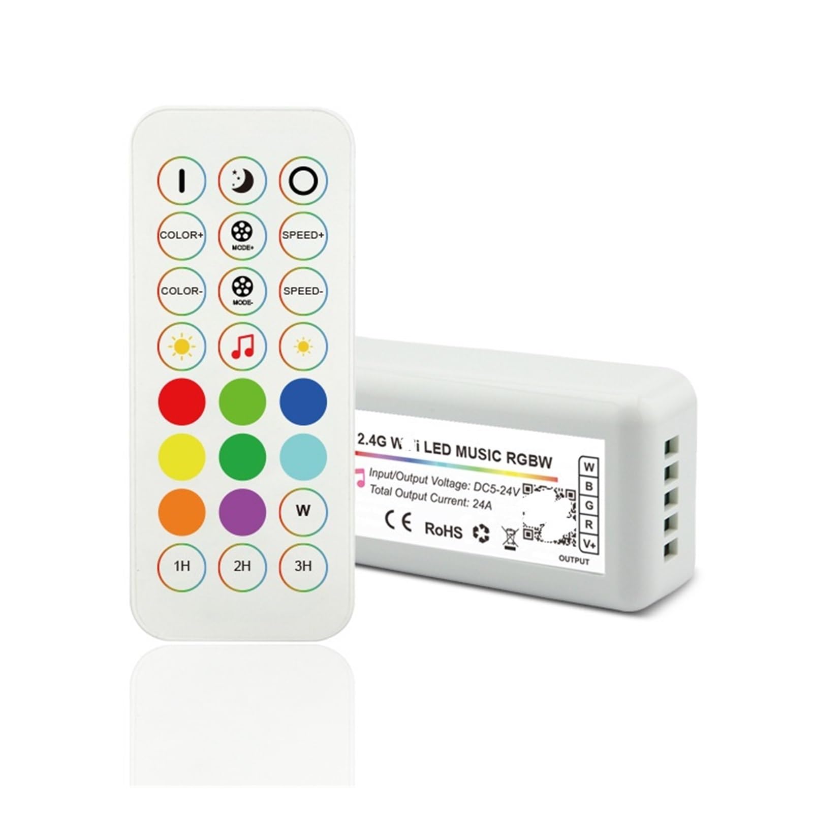 Contrôleur LED DC5-24V anti-scintillement pour bande 5050 RGBW