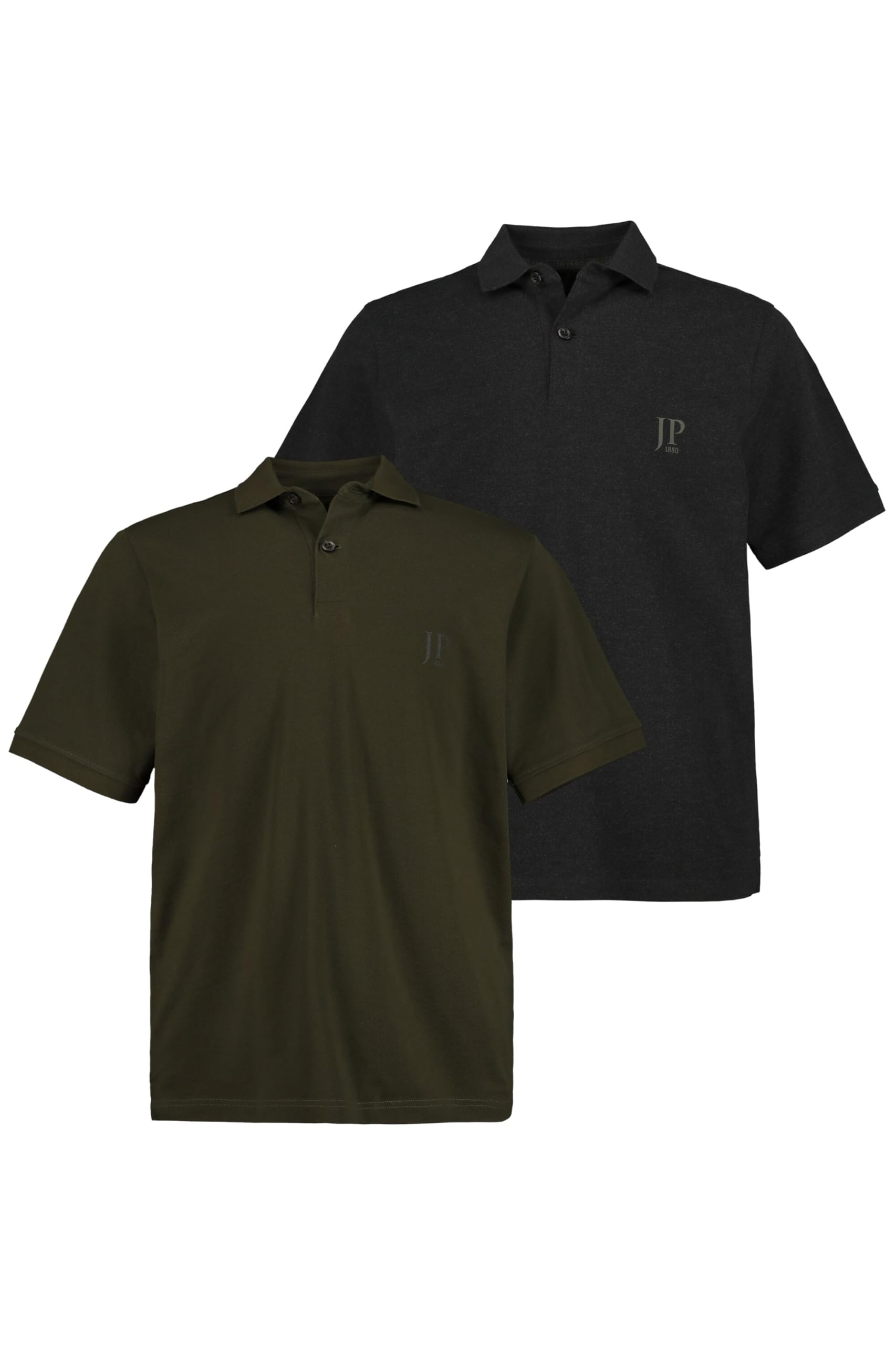 JP 1880 Men's Poloshirts, 2er-Pack Polo Shirt Dark Olive XL