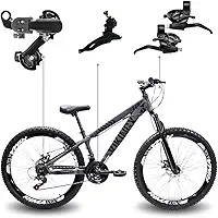 Bicicleta Aro 26 Viking Tuff 25 Alumínio 21v Freio Disco Preto Grafite