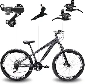 Bicicleta Aro 26 Viking Tuff 25 Alumínio 21v Freio Disco Preto Grafite
