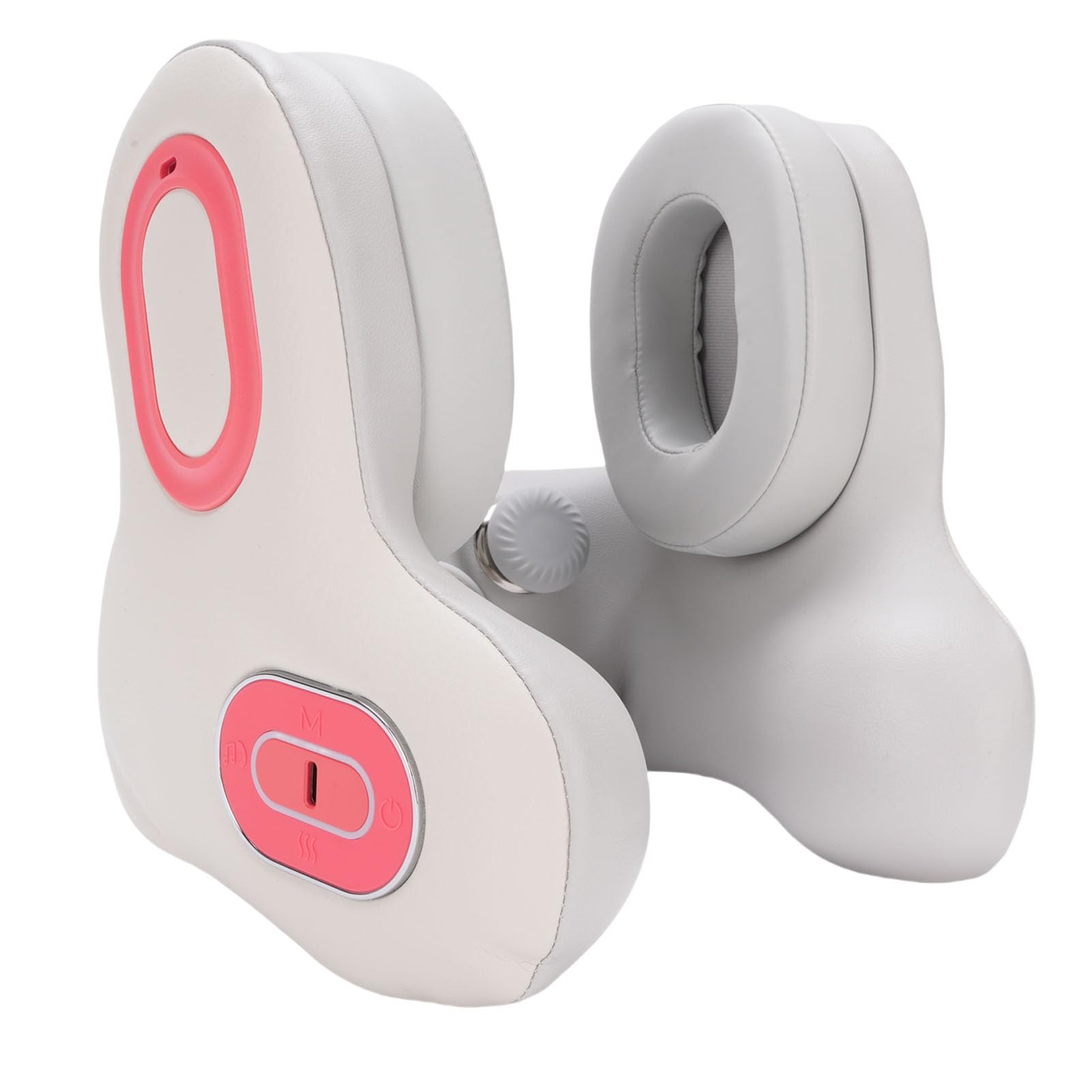 Alomejor Cuscino cervicale da viaggio, materiale in pelle con altoparlanti Bluetooth, funzione di cancellazione del rumore e riscaldamento per aereo e uso domestico