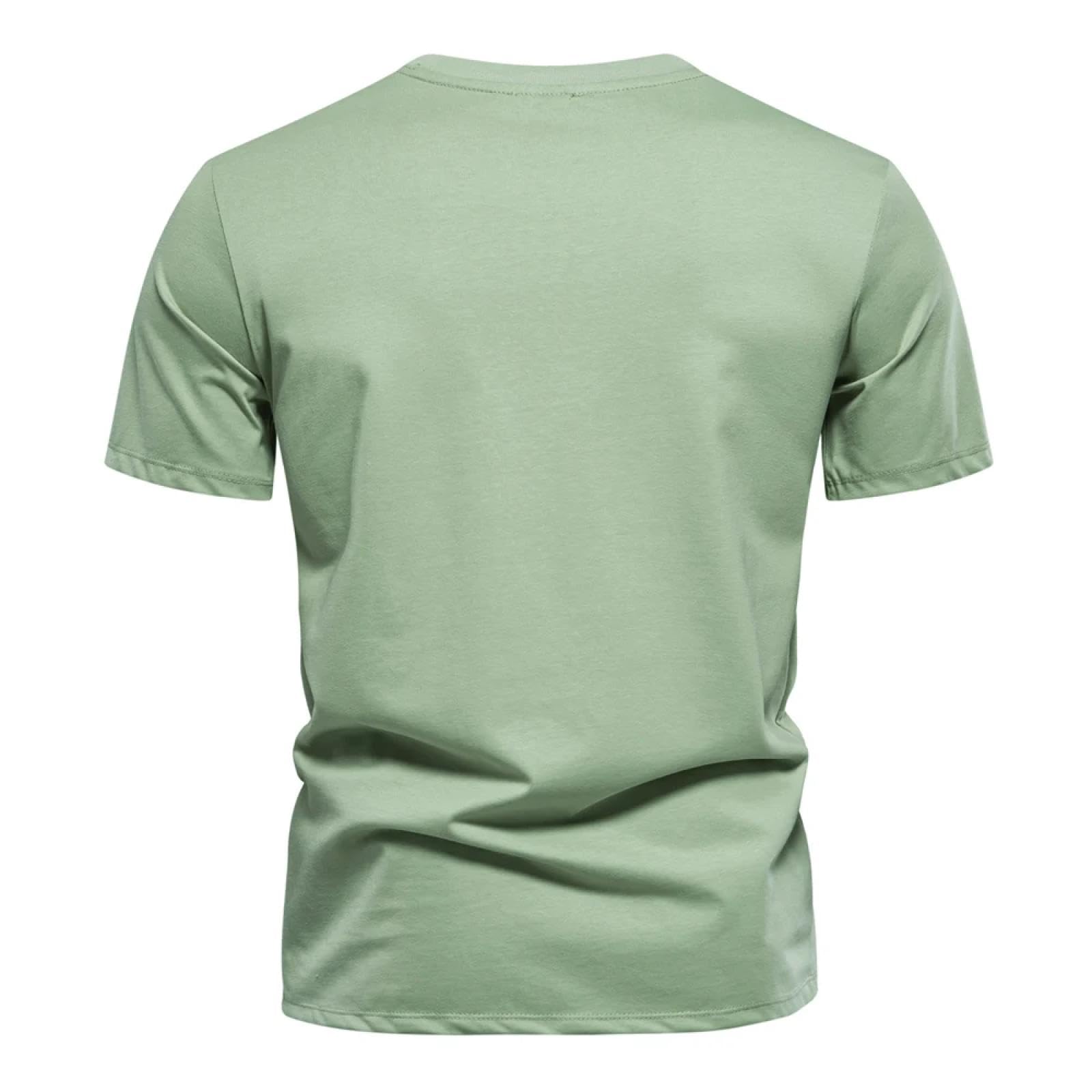 Camiseta De Manga Corta T-Shirt Camiseta Fresca De Mezcla De Algodón para Hombres Camisetas para Hombre con Bordado De Manga Corta