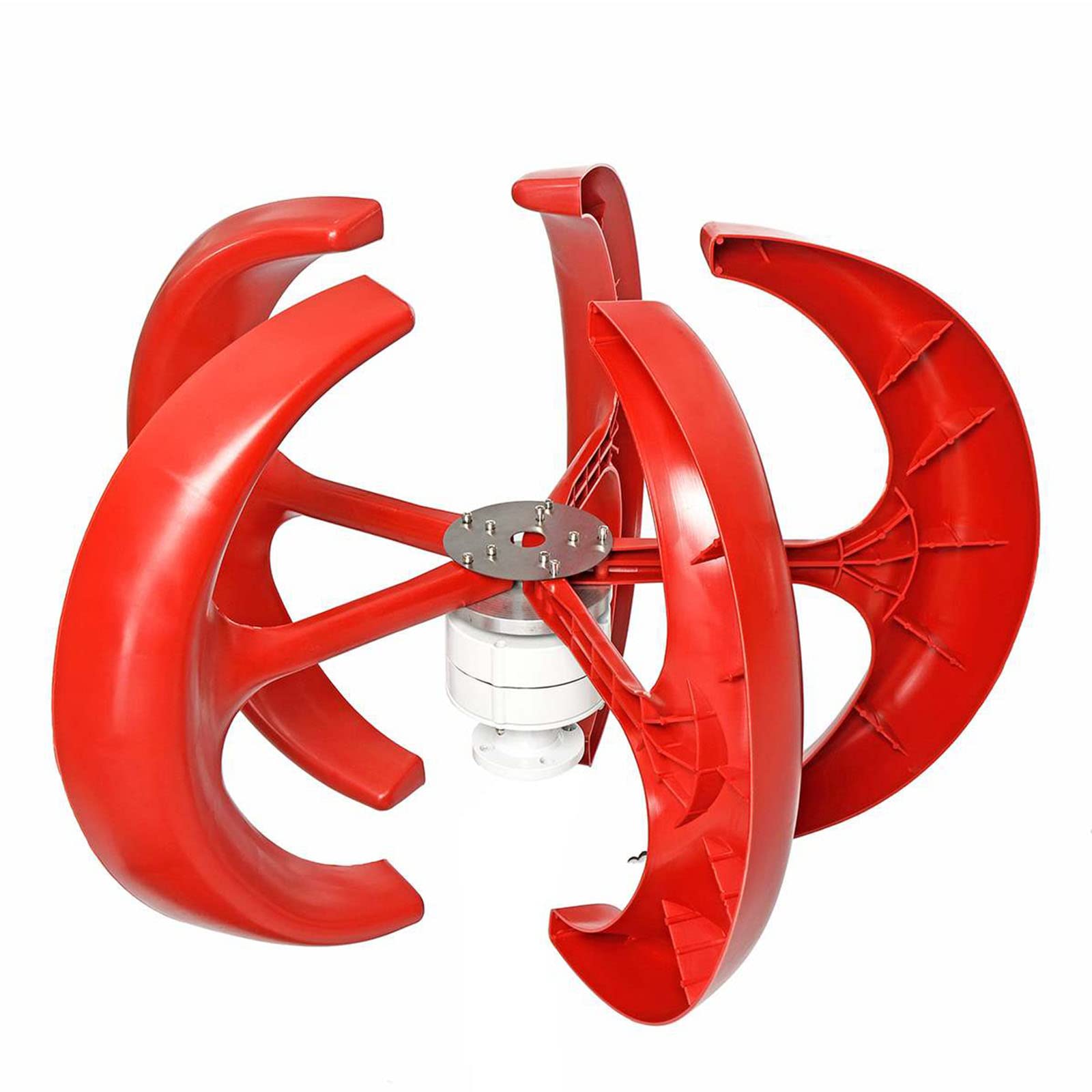 YAMEIJIA 9000W 12V/24V 5-Blade Vertical Wind Turbine Generator Home Windmill Yacht Farm Vertical Axis Lantern Wind Generator Motor Kit,24V