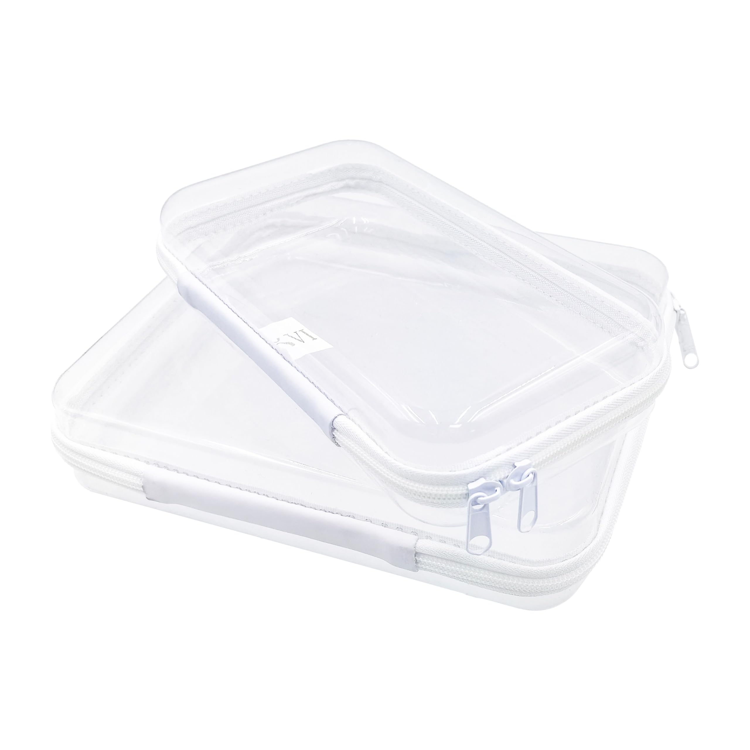Cajas almacenaje plastico duro transparente - pack de 2 - cajas organizadoras apilables. Almacenaje juguetes con doble cremallera