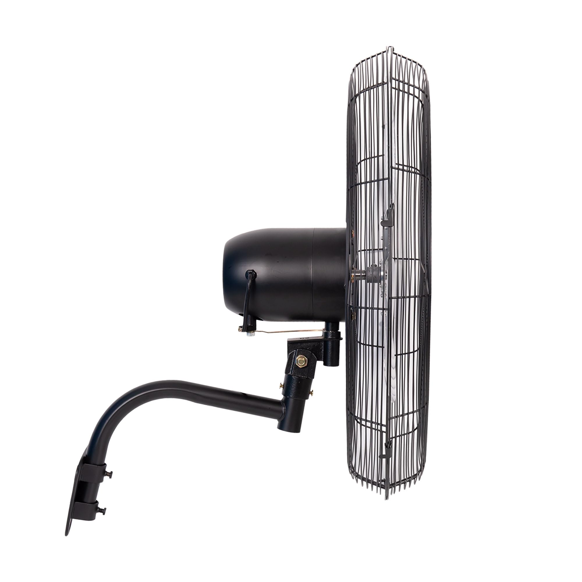 Cofan Ventilador de Pared Industrial con 3 Velocidades Ø75 cm, Motor Potente 240 W, Oscilante, 3 Aspas de Aluminio de Alto Rendimiento, Color Negro