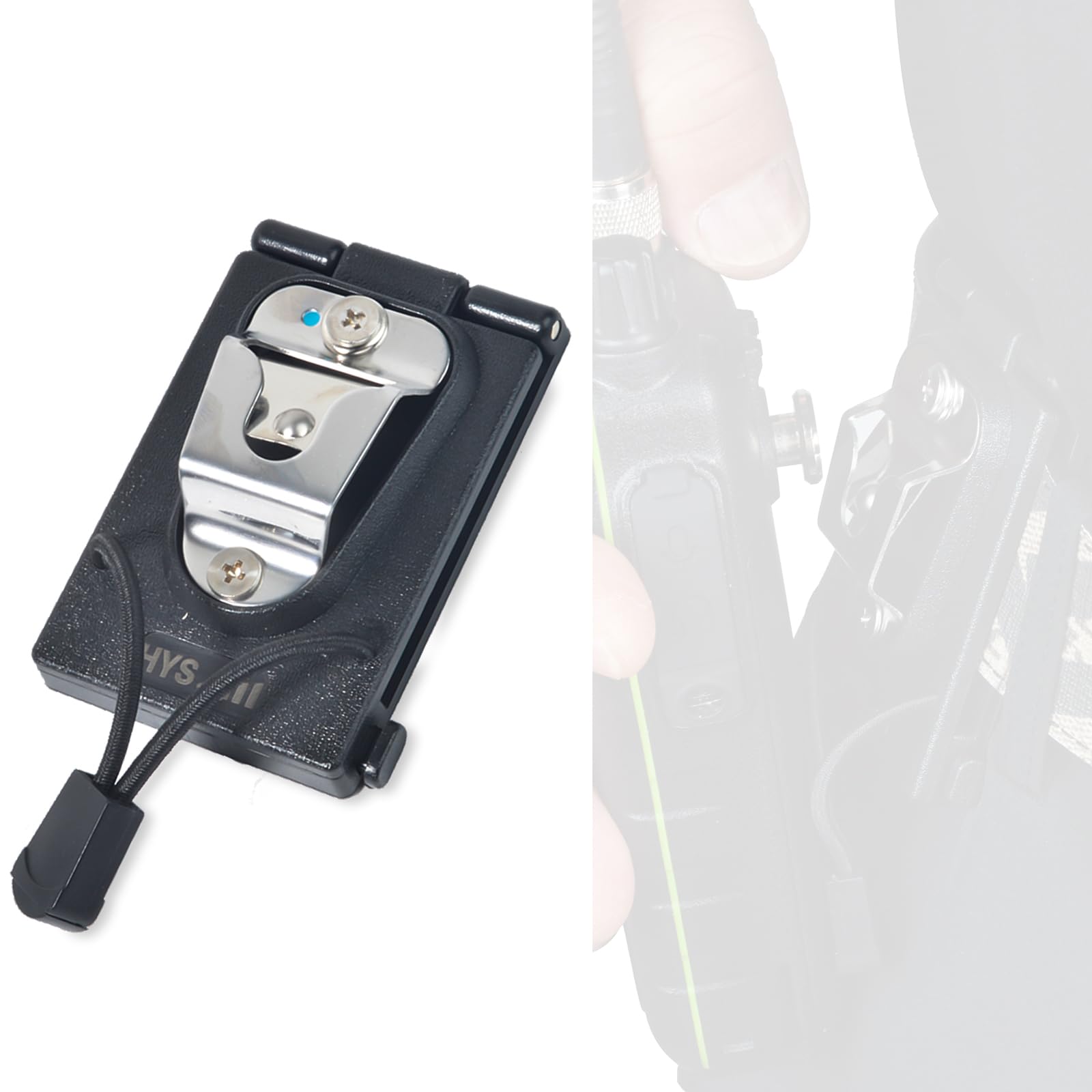 HYS HT's & Handheld CB Two-Radio SDS100 BCD436HP W/Round Knob Belt Mounting Holder?, Microphone Durable Plastic Hang Up Clip for All Mic with Round Knob, On Your Belt Holder