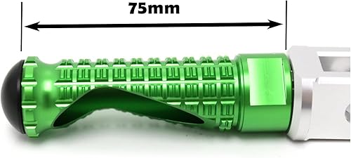 Miniatura 4 de MCMOTOPARTS M-PRO Estriberas delanteras para jinete, color verde, compatible con MT-09 Tracer 2015-2020 15 16 17 18 19 20