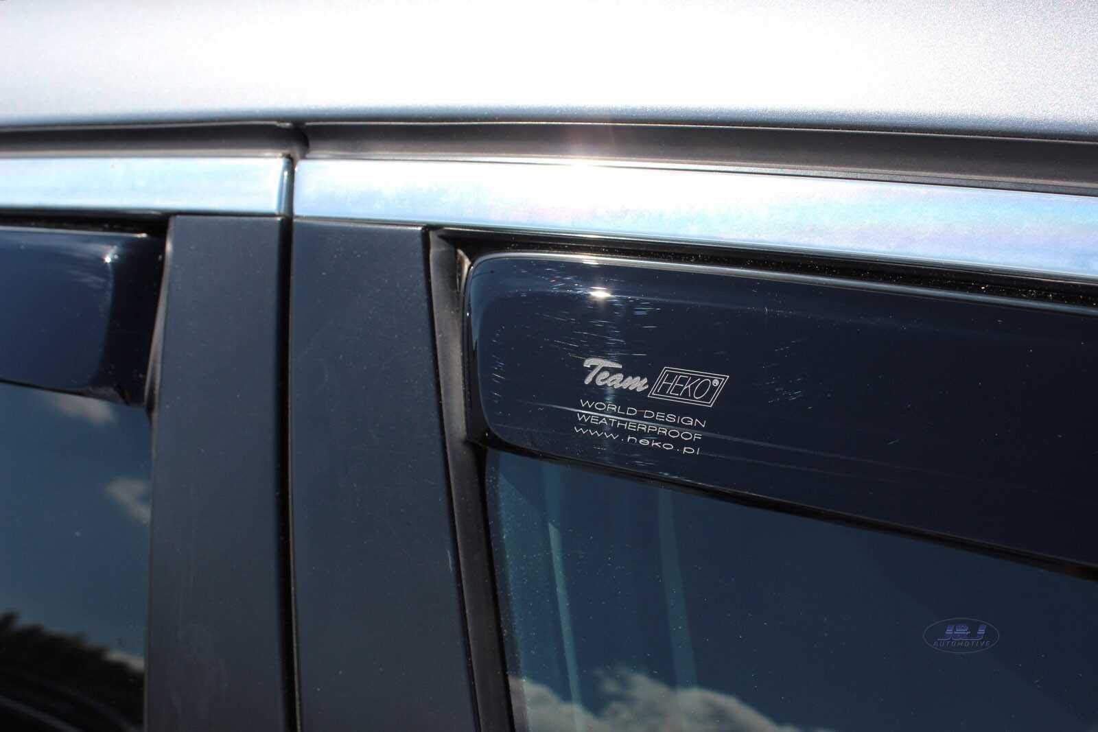 J&J AUTOMOTIVE Windabweiser passend für BMW 5 Series E61 2003-2010 4tlg, Heko Regenabweiser Vorne Hinten Getönt Dunkel Passform