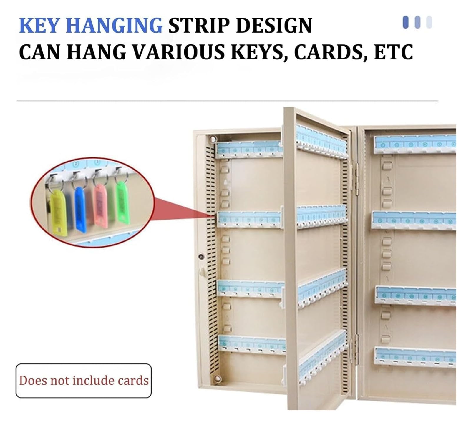Boîte à clés murale sécurisée pour rangement de clés de maison avec crochets, idéale pour les clés de maison et le bureau