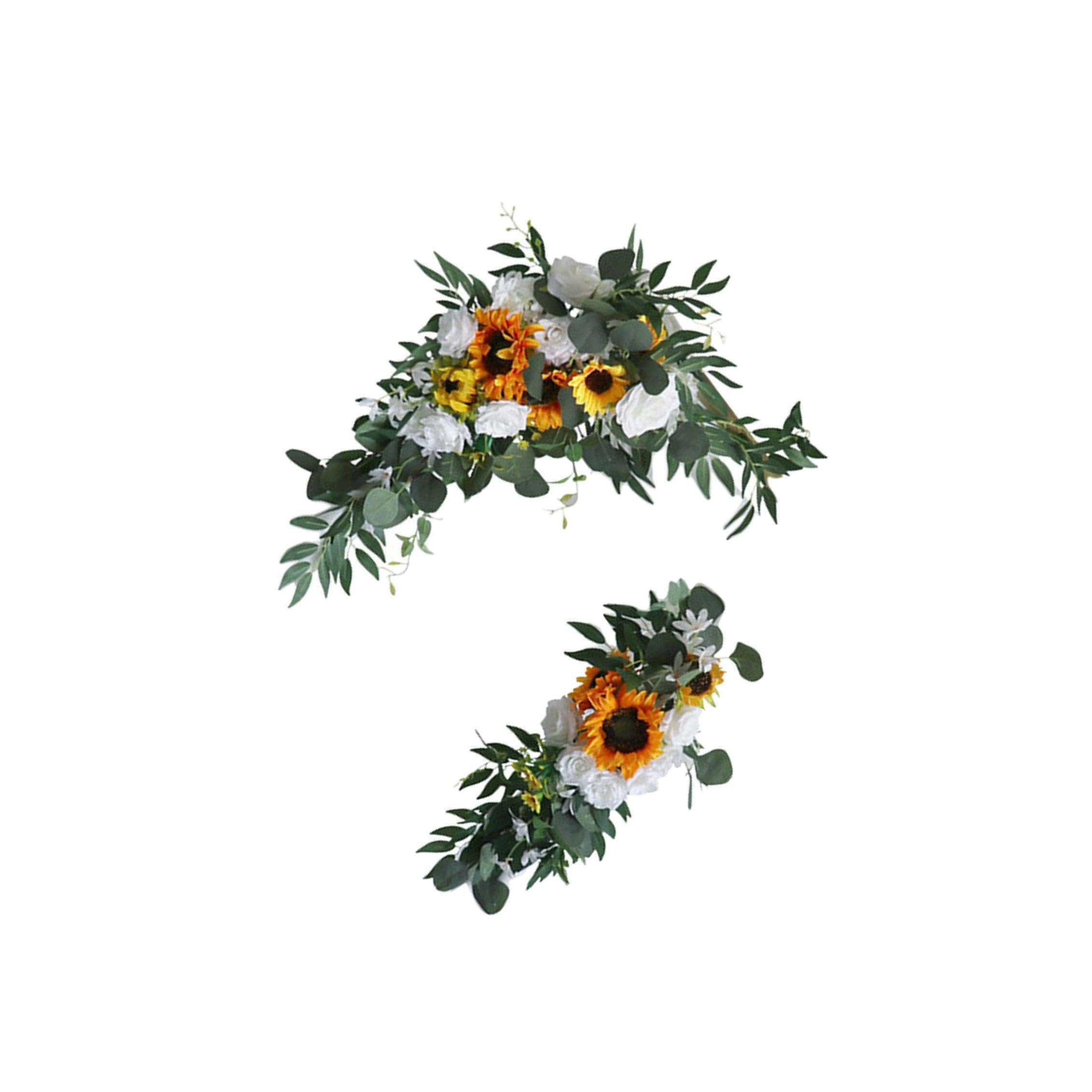 QUXVUIS Stylishly Elegant Silk Flowers Wedding Arch Flower Garland Beautiful Celebrations And Decorations Without Maintenance. Arch Flower Garland Wedding