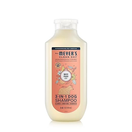 MRS. MEYER'S Clean Day 3 in 1 Dog Shampoo, White Peach Scent, 14oz