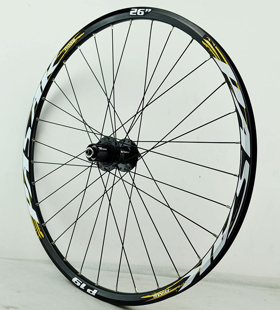 ZFF MTB Ruote per Bicicletta 26 27,5 29 Pollici Ruota per Mountain Bike Doppio Muro Cerchio in Lega Rilascio Rapido 7-12 velocità Cassetta Ruota Libera Freno A Disco 32H (Color : Gold 2, Size : 29in)