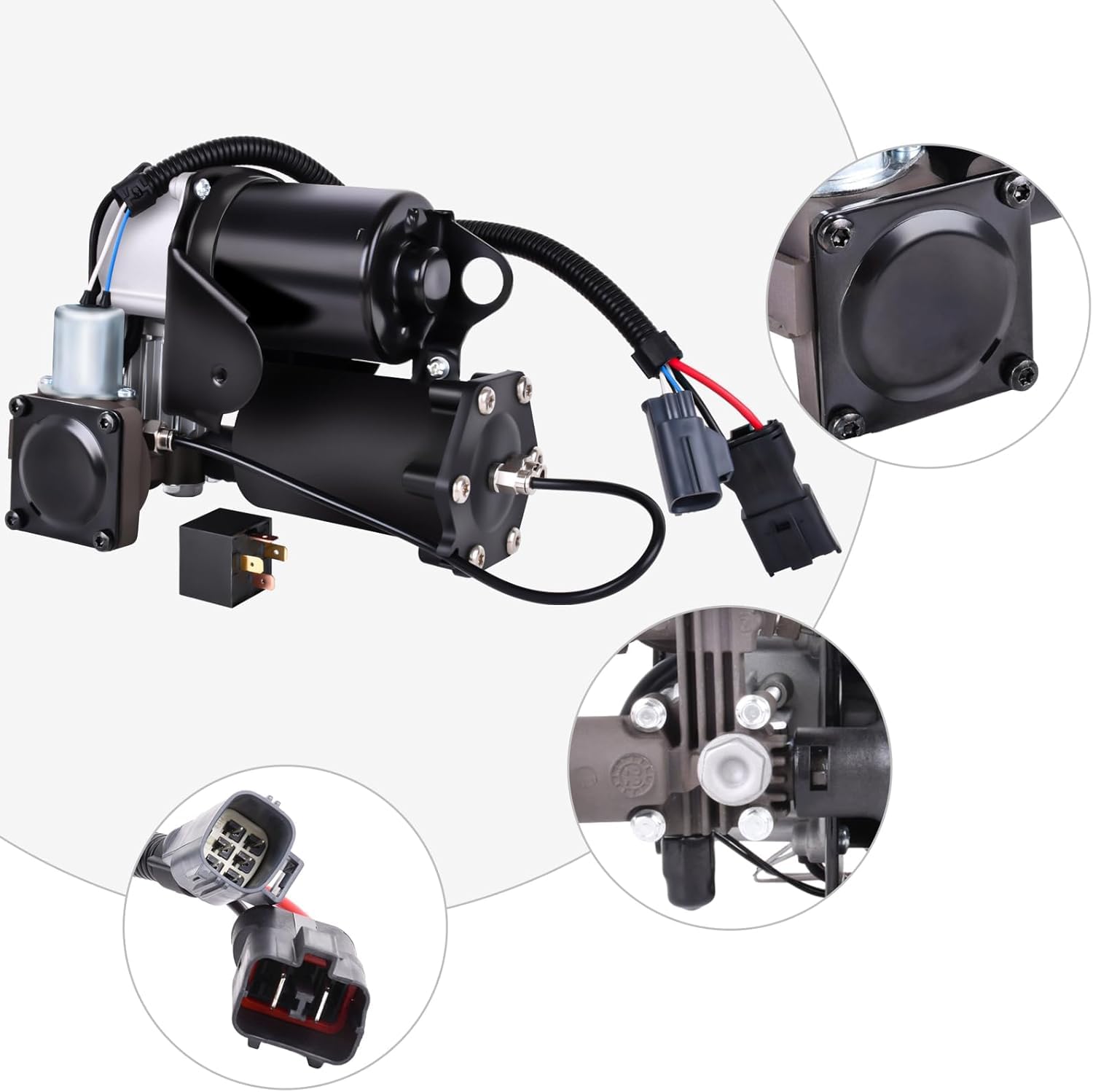Bomba de compresor de aire con relé de repuesto para Discovery III L319 L320, accesorio de coche, parte # LR023964 LR072537 LR044360