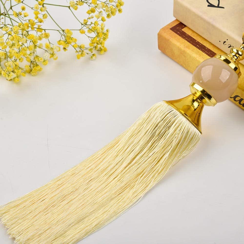 Anneau de Rideau magnétique, Cordon de Rideau à gl Embrasses de Rideau Attache Boule Boule Sangle Attache Corde Boule Suspendue Pointe Double Boule Cravate Fleur Crochet Gland Beige (Une Paire)