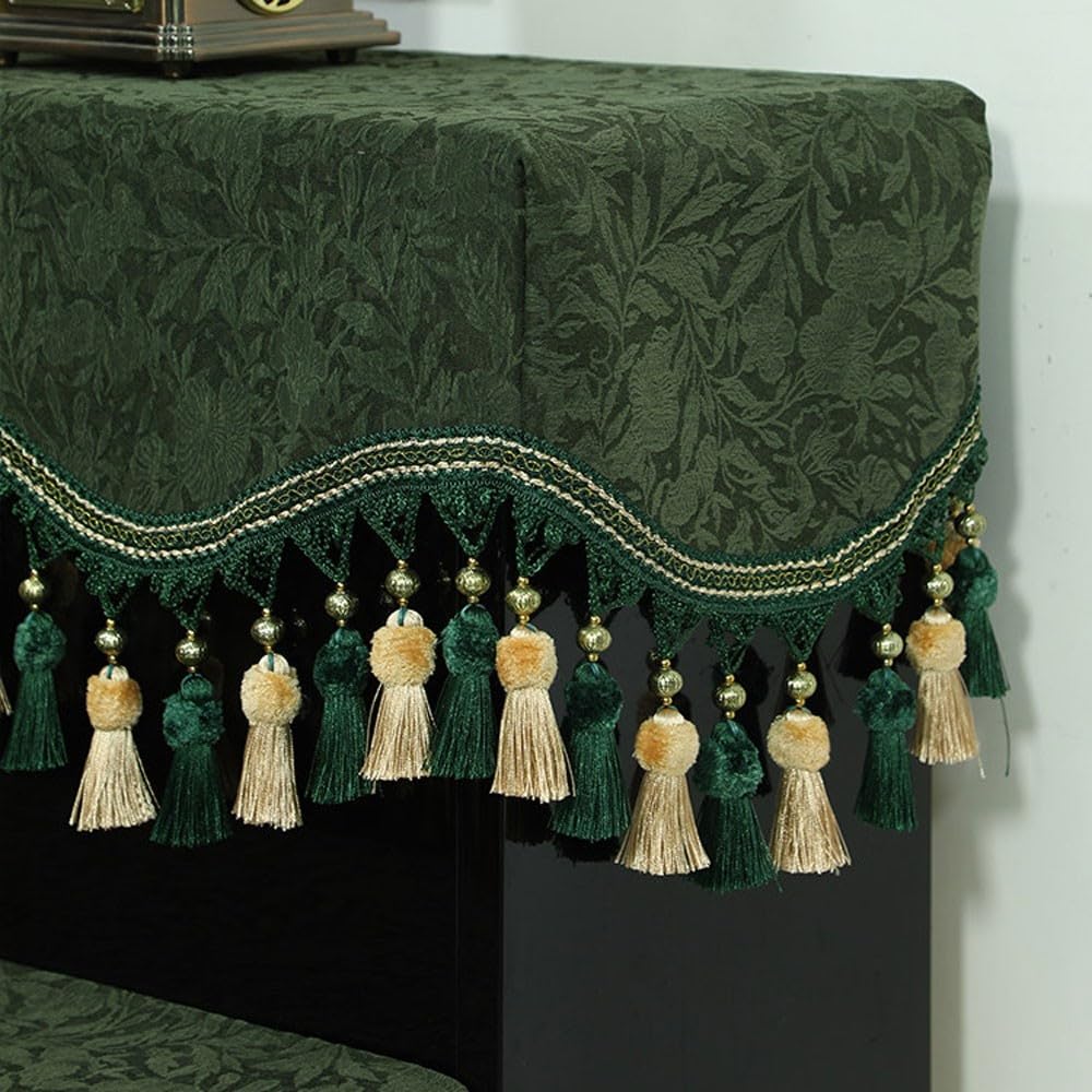 Pokrowiec na fortepian do pianina, nowoczesny, minimalistyczny półpokrowiec z odpornej na kurz osłony górnej z tkaniny(Double Bench Cover)