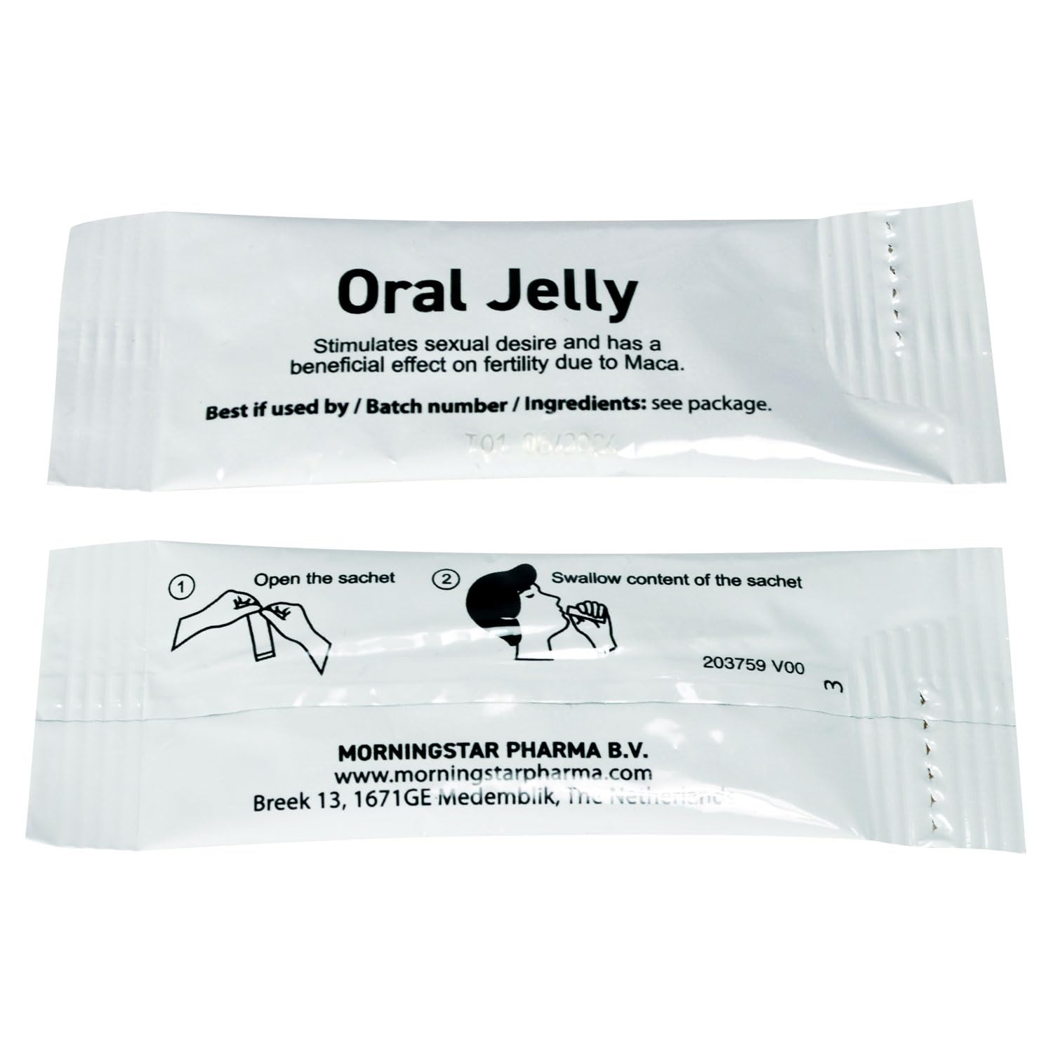 Morningstar - Extreme Jelly Sticks - Oral Jelly Nahrungsergänzungsmittel - mit Ginkgo Biloba, Muira Puama und Maca - Libido Jelly Lust