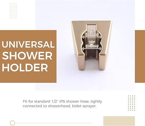 Miniatura 3 de Soporte de ducha de mano con dos ranuras, colgador de manguera de cabezal de ducha de mano, soporte de mango de rociador de bidé de plástico ABS,