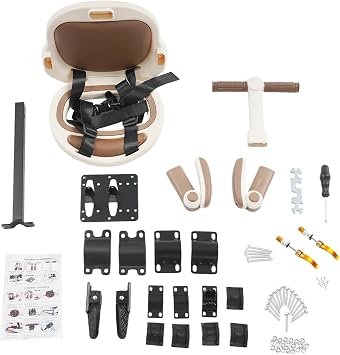 Baby Bike Seat, Kids Bike Seat with Handlebar Attachment, Front Bicycle Seat with 360 Rotation & Adjustable Armrests, Child Bike Seat for Children 6 Months to 8 Years