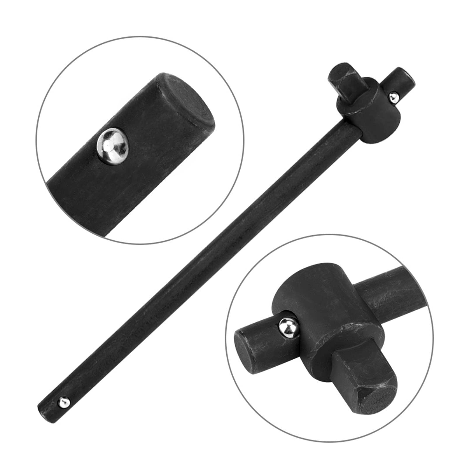 Fafeicy Sliding T Handle Socket Wrench,Chrome Molybdenum Steel Breaker Bar Wrench for Vehicle Maintenance and Socket Wrenches (1 inch Sliding Rod) - Image 3