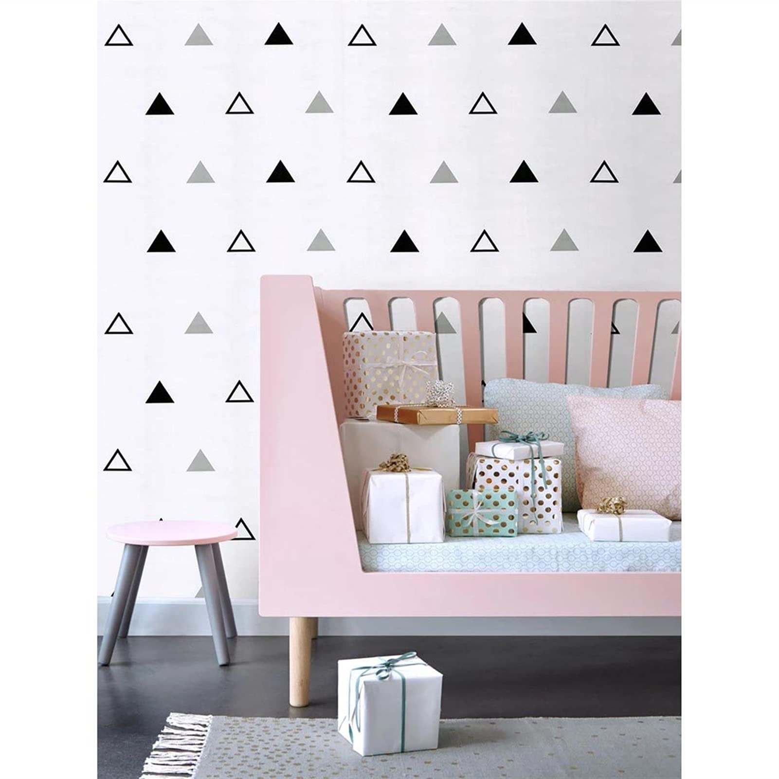Pegatinas de Pared Pegatinas de pared de triángulos Dormitorio de papel Sala de estar Paredes Pegatinas de arte - Apartamento Vinyl Decal - Papel tapiz decorativo para niños Adhesivos Pared
