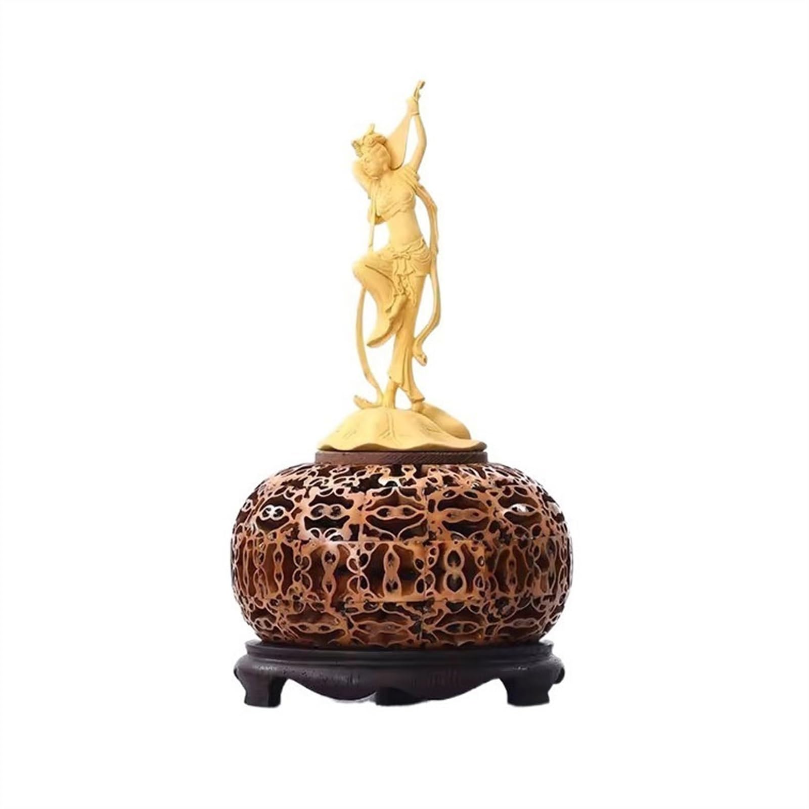 incense burner Creative Handcrafted Incense Burner Exquisite Wooden Zen Holder for Study Office Incense Holders(A)