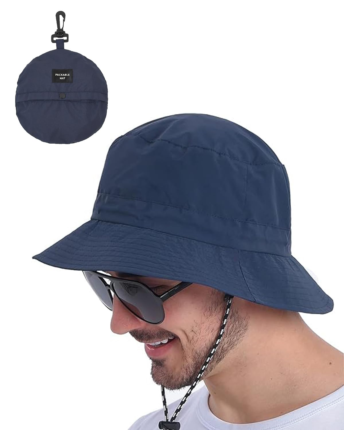 Bucket Hat for Men- Lightweight, Quick-Drying, Rain Cap for Men, Waterproof Outdoor Sun Cap for Hiking, Unisex Foldable Sun Protection Hat with Portable Storage (in, Alpha, M, Blue) (B0D7VWG3P3) Amazon Price History, Amazon Price Tracker
