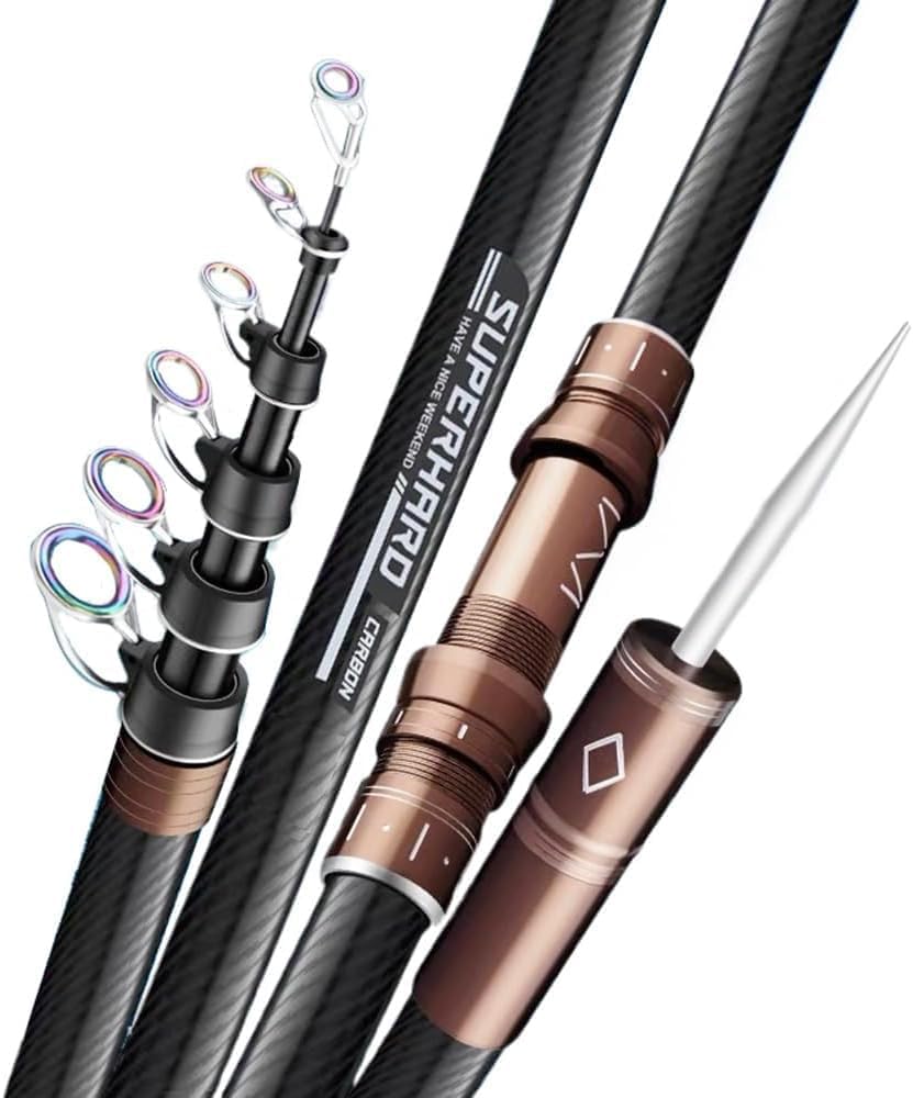 7Ft 9Ft 12Ft 13Ft 14Ft 15Ft Telescopic Fishing Rod Carbon Portable Spinning Fishing Pole for Boat Saltwater and Freshwater Surfcasting Baitcasting Rod Long Distance Throwing Fishing Rod