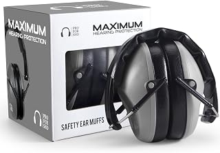 Pro For Sho 34dB NRR Compact Ear Muffs: Highest Noise Reduction for Shooting, Mowing, Sensory Relief Kids Adults