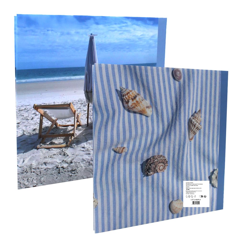 Lot de 2 classeurs photo à pochettes Plage 400 photos 10x15