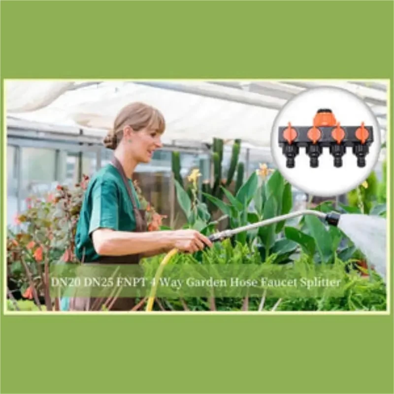 Tubo da Giardino Splitter Rubinetto a 4 Vie Deviatore Connettore Quattro interruttori indipendenti for l'irrigazione del Prato Domestico per Tubi dell'Acqua