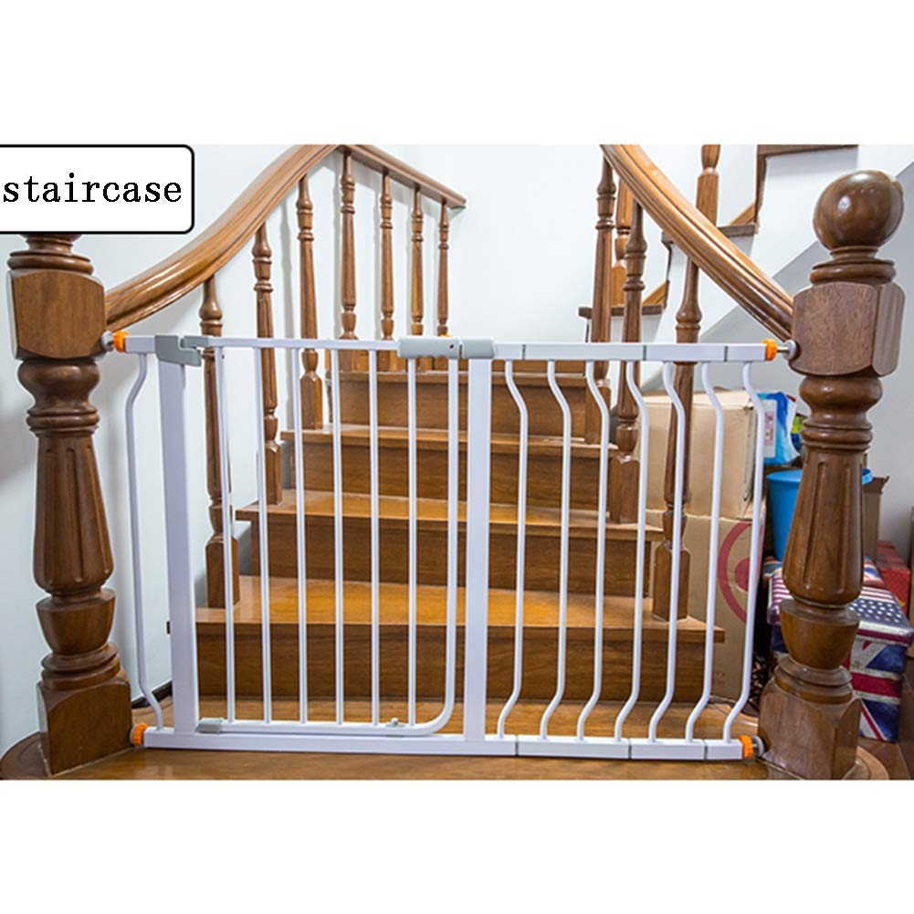 ISCBAFYX Barrera de Seguridad Elevadora Puerta para Mascotas Extensible Extra Ancha Valla de Seguridad Independiente, Tamaño Personalizable (Color :, Tamaño : Ancho 104-111cm)