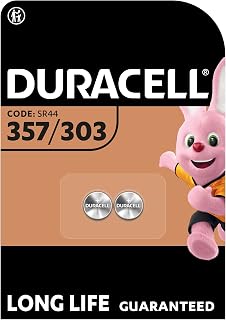 Duracell Specialty 357/303 Silver Oxide Battery 1.55 V, Pack of 2 (SR44 / V357/ V303 / SR44W / SR44SW) Batteries for Watches, Calculators and Medical Devices