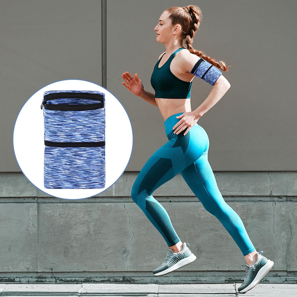 HAGOT 1/2/3/4 Pezzi Marsupio Polso, Tasca Morbida ed Elasticizzata con Cerniera per Corsa, Palestra, Camminata, Ciclismo, Escursionismo, Yoga e Altro Ancora