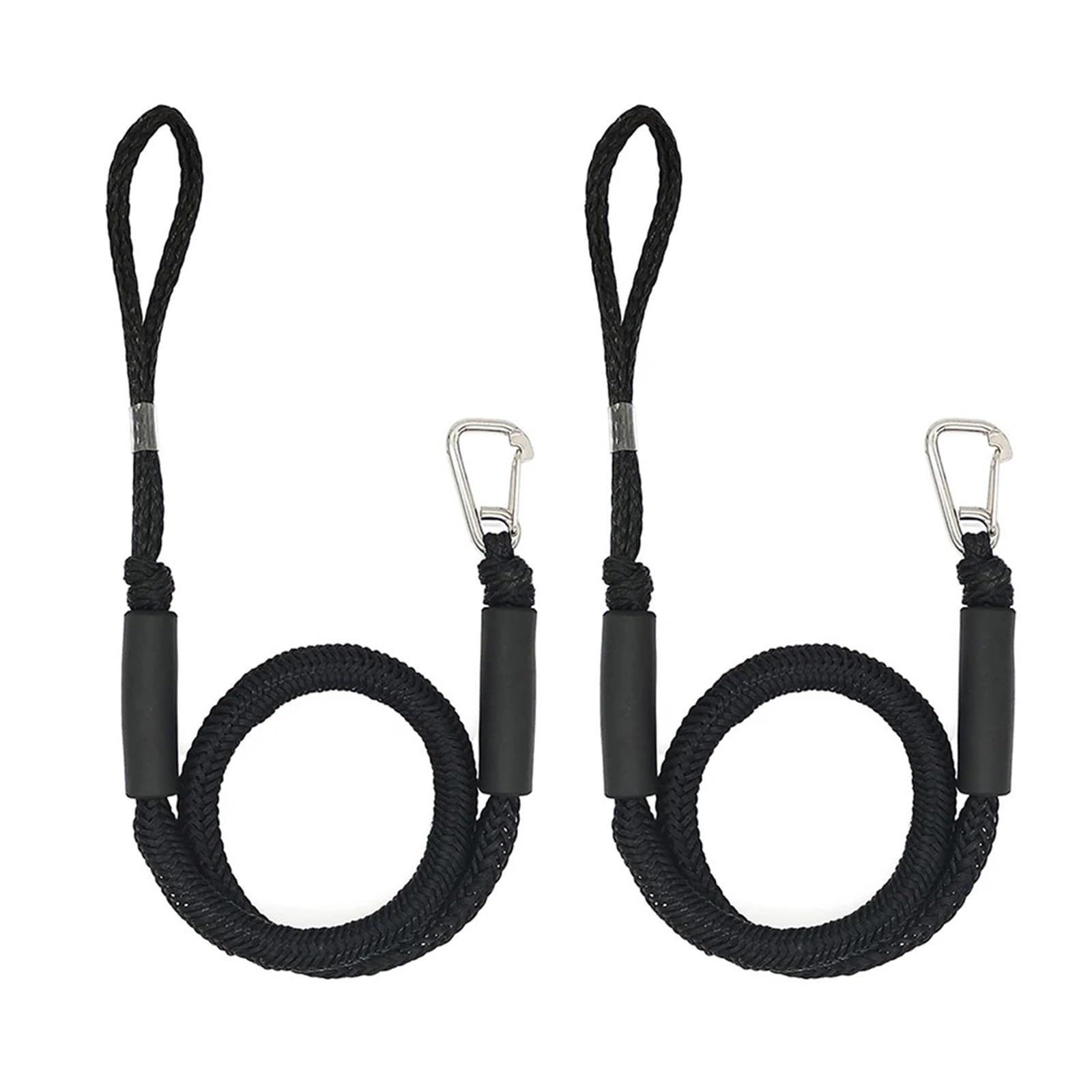 Lina kotwiczna, 1/2 szt. Linie dokujące Shock lina dokująca rozciągliwe akcesoria do łodzi cumownicza jednostek pływających skuter wodny kajak moc(2pcs Black)