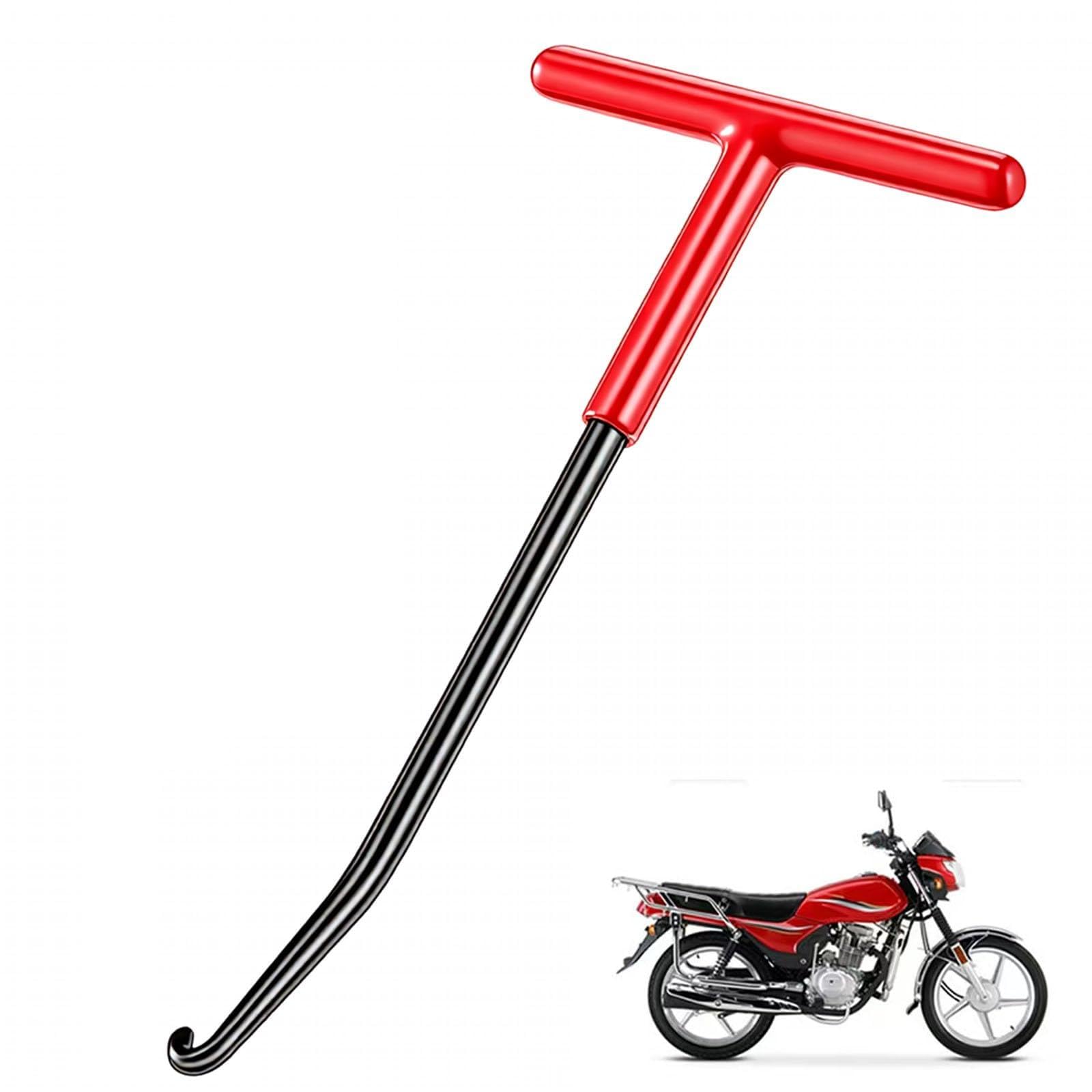 NACHEE Motorcycle Exhaust Spring Hook, T Shaped Handle Exhaust Pipe Spring Puller Installer Hooks Tool with Rubber Coating for Motorcycle Vehicle Springs Removal, Installation, Adjustment