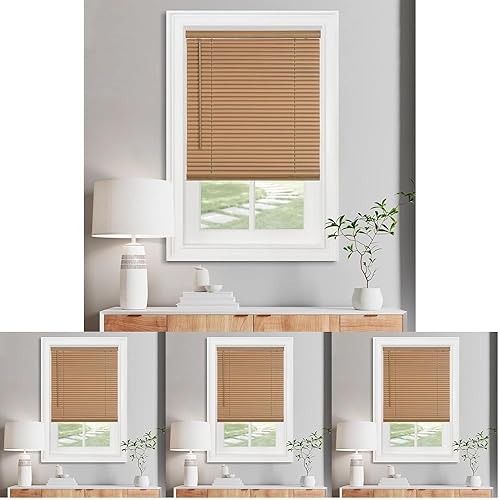 Miniatura 15 de Mini Persiana Sin Cables con Filtro de Luz - 52 Pulgadas de Ancho, 64 Pulgadas de Largo, Tamaño de Lámina de 1" - Gris - Persianas Horizontales Sin