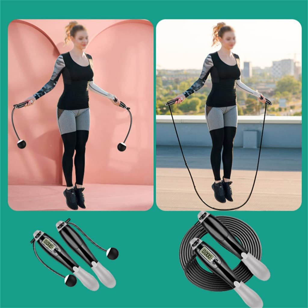 Bezprzewodowa elektroniczna skakanka siłownia fitness skakanka inteligentna skakanka z ekranem LCD liczenie prędkości pomijanie licznik